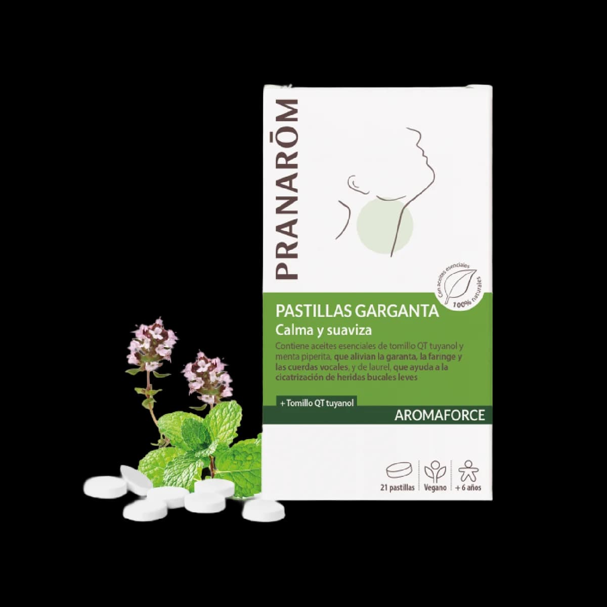 Pranarôm Aromaforce Pastilhas Garganta Suaves x21