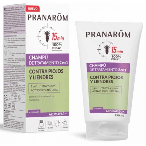 Pranarom Aromapar+ Shampoo Tratamento 2 em 1 Contra Piolhos e Lêndeas 150ml