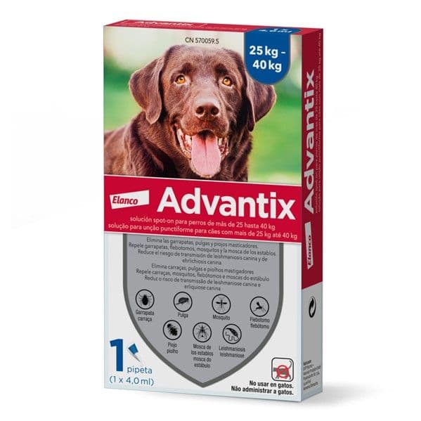 Bayer Advantix 400 Cão 25-40 kg 1 Pipeta