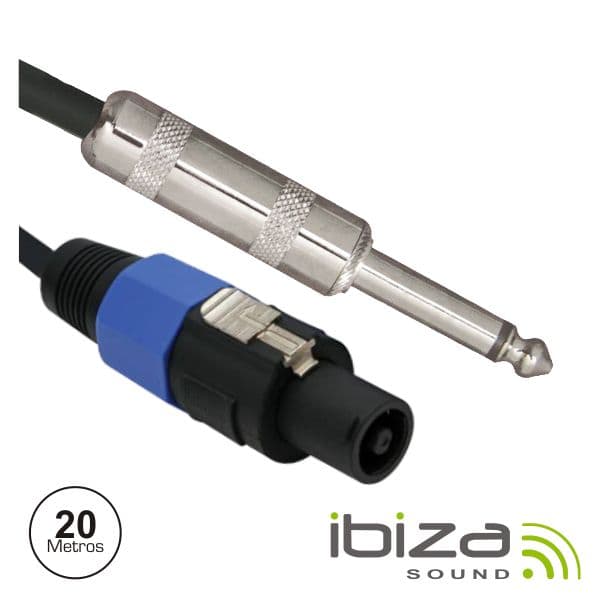 Ibiza Cabo Speakon/Jack 6.3mm Mono de 20m - CS20JS