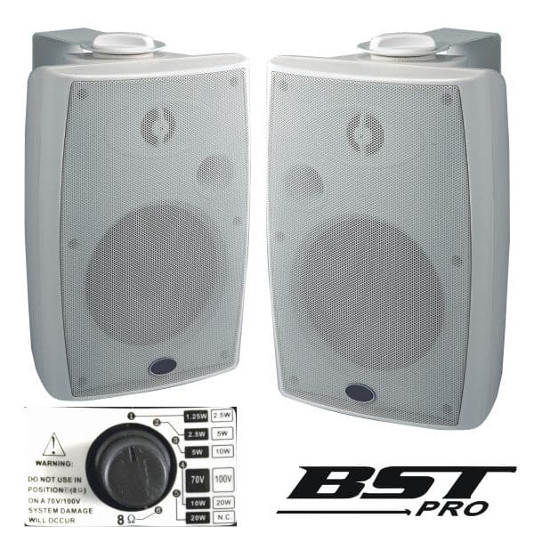 BSTPRO Conjunto 2 Colunas 8 OHM 100V 30W 5.25" White - 270TW
