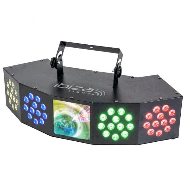 Ibiza Projetor led 3em1 Wash Moon Strobe Rgbw Dmx - COMBI-FX4