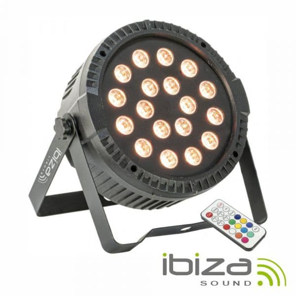 Ibiza Projetor Par com 18 Leds 1W Rgb Dmx