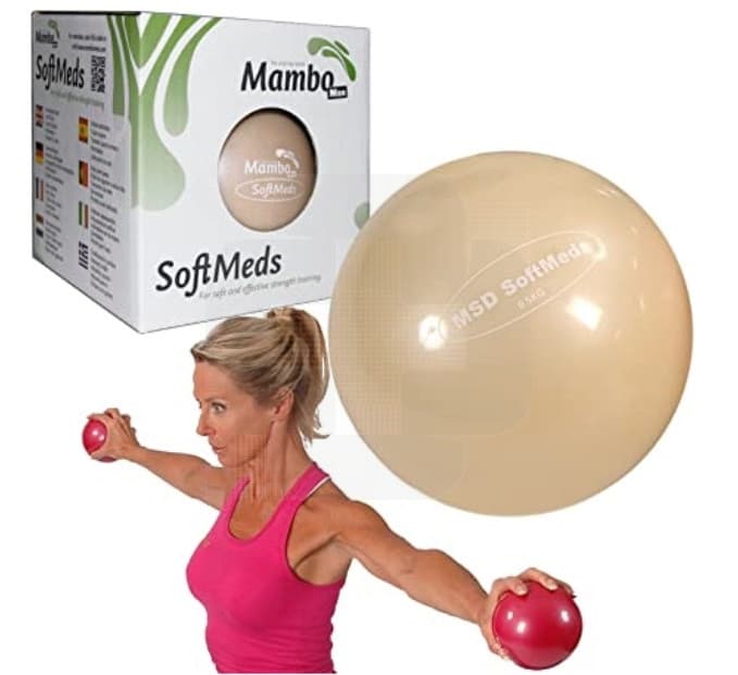 BOLA SOFTMED 12CM C/PESO 0,5KG BEJE