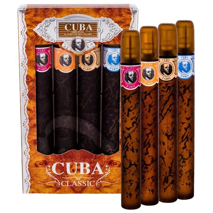 Cuba Classic Gift Set Cuba Gold EDT 35 ml, Cuba Orange EDT 35 ml, Cuba Red EDT 35 ml, Cuba Blue EDT 35 ml 140ml