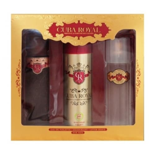 Cuba Royal Gift Set 100 ml EDT, After Shave (after shave) Royal 100 ml and 200 ml Royal Desodorizante