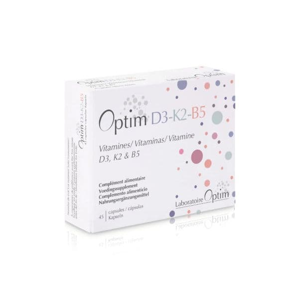 Optim Laboratoire Optim D3-K2-B5 Vitaminas Sistema Imunológico 45 cápsulas