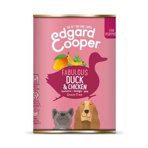 Ração Húmida Edgard & Cooper Grain-Free Puppy Duck & Chicken 400g