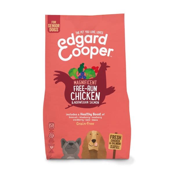 Edgard & Cooper Grain-Free Senior Free-Run Chicken & Norewgain Salmon 7Kg