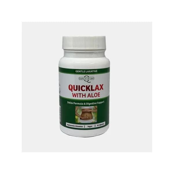 Quality of Life QuickLax Com Aloé 30 Cápsulas