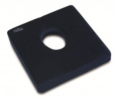 Almofada/coxim quadrado com orifício
