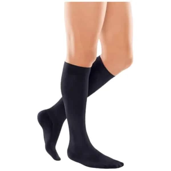 Meias elásticas medi comfort preto ad biqueira fechada