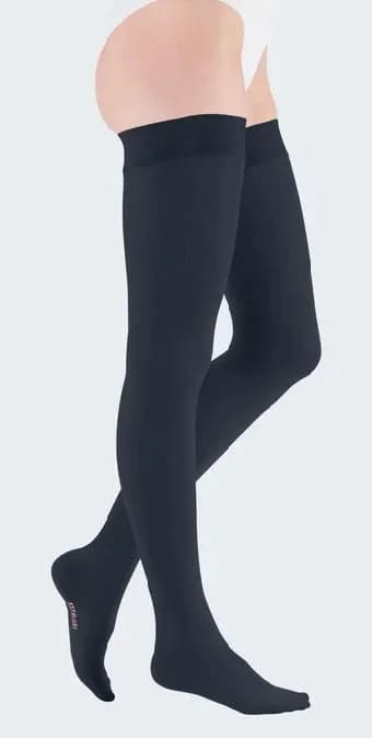 Meias Elásticas Medi Elegance AG Preto Biqueira Fechada