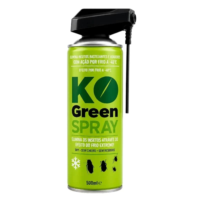 Spray Congelante 40°C para Percevejos, Baratas e Formigas KO Green