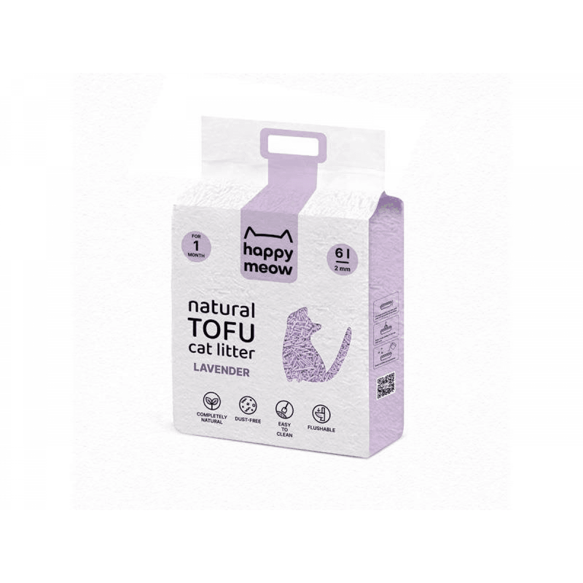 Happy Meow Areia Aglomerante Tofu Lavanda 6L
