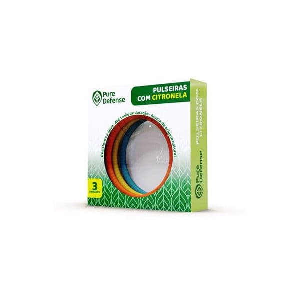PureDefense Pulseira Repelente Mosquitos Adulto 3 un