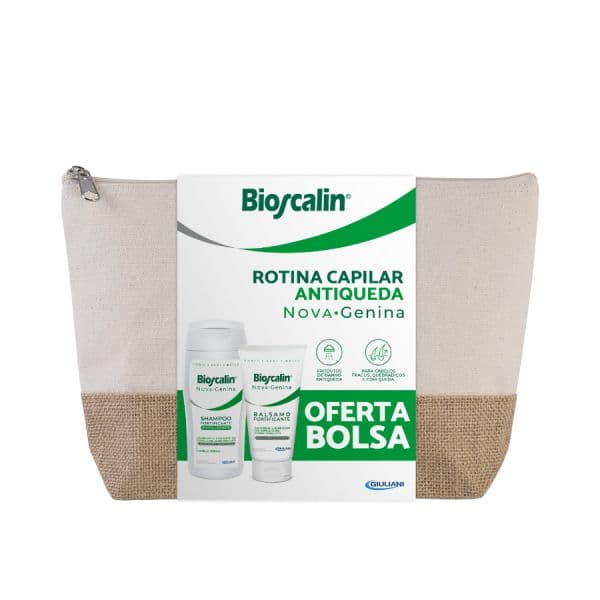 Bioscalin Rotina Capilar Nova Genina Revitalizante Shampoo Fortificante Revitalizante 200ml + Condicionador Fortificante 200ml + Bolsa