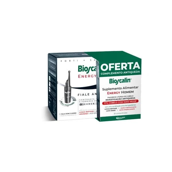 Bioscalin Energy Homem Antiqueda 10x3,5ml Ampolas + 30 Comprimidos