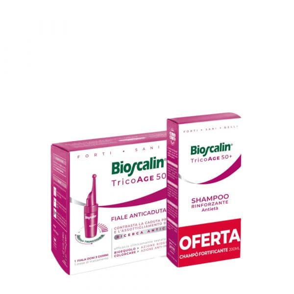 Bioscalin TricoAge 50+ 10x3,5ml Ampolas + Oferta Shampoo 200ml