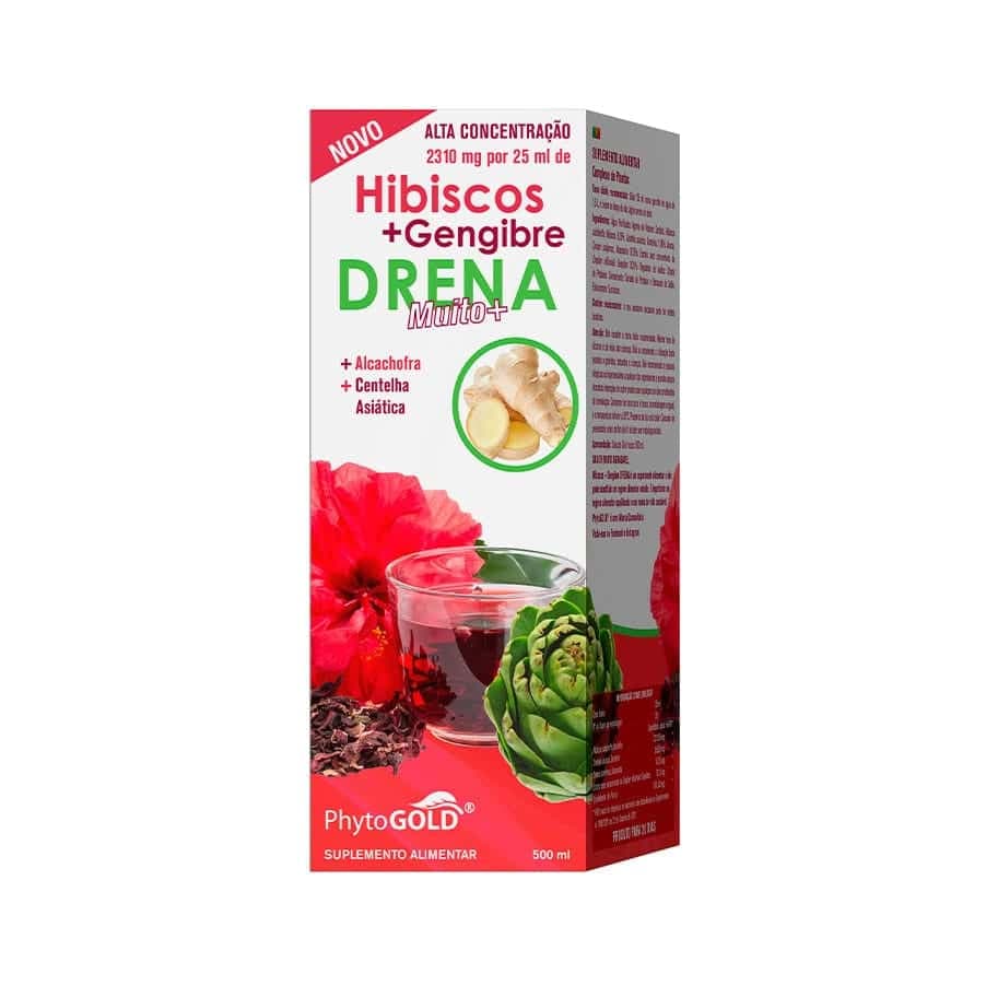 Drena Hibiscos + Gengibre 500ml PhytoGold