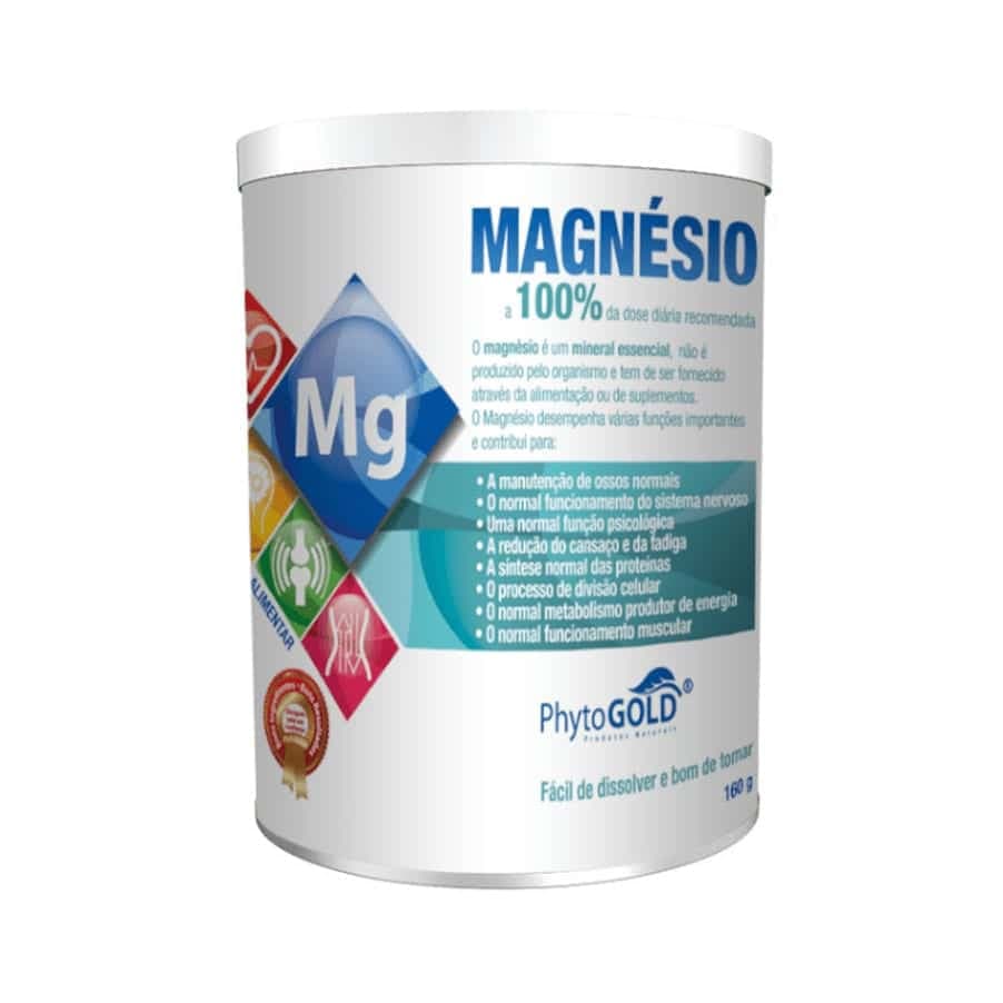 Magnésio 100% em Pó 160g Phytogold