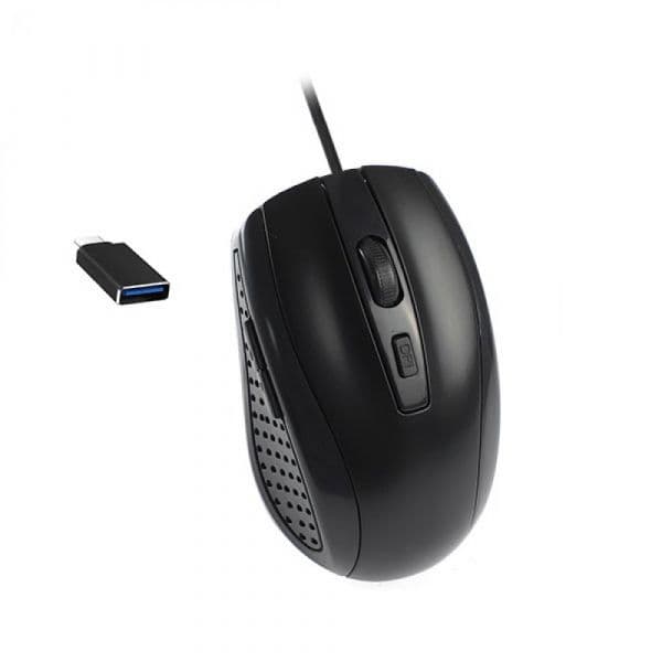 Lifetech Rato USB / USB-C Preto - LFMOU049