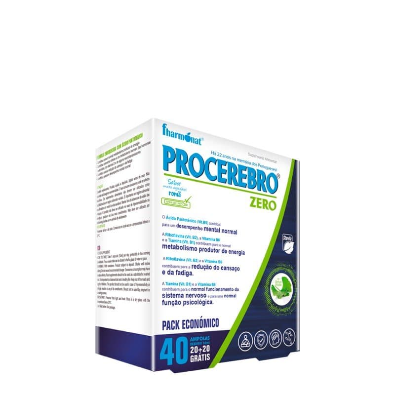 Fharmonat Procerebro Zero 40 Ampolas