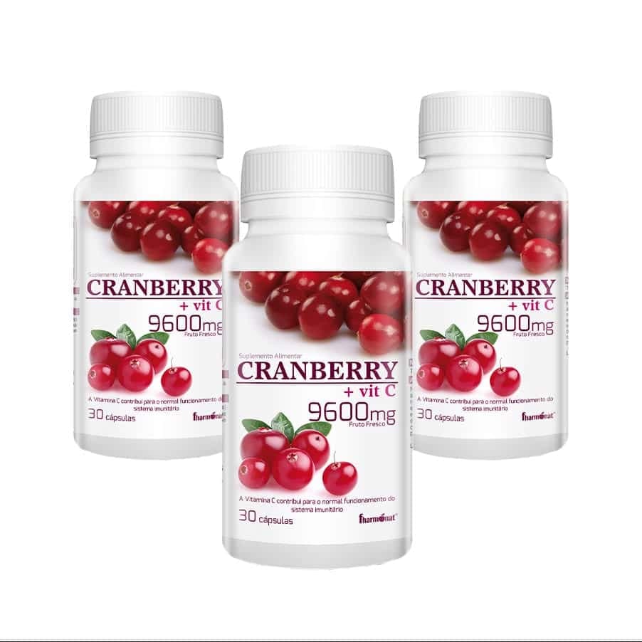 Cranberry + Vitamina C Pack 3 x 30 Cápsulas Fharmonat