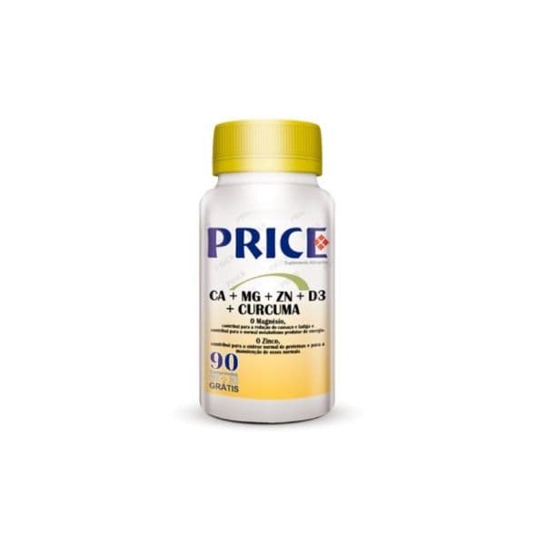 Fharmonat Price CA + MG + ZN + D3 + Curcuma 90 Comprimidos