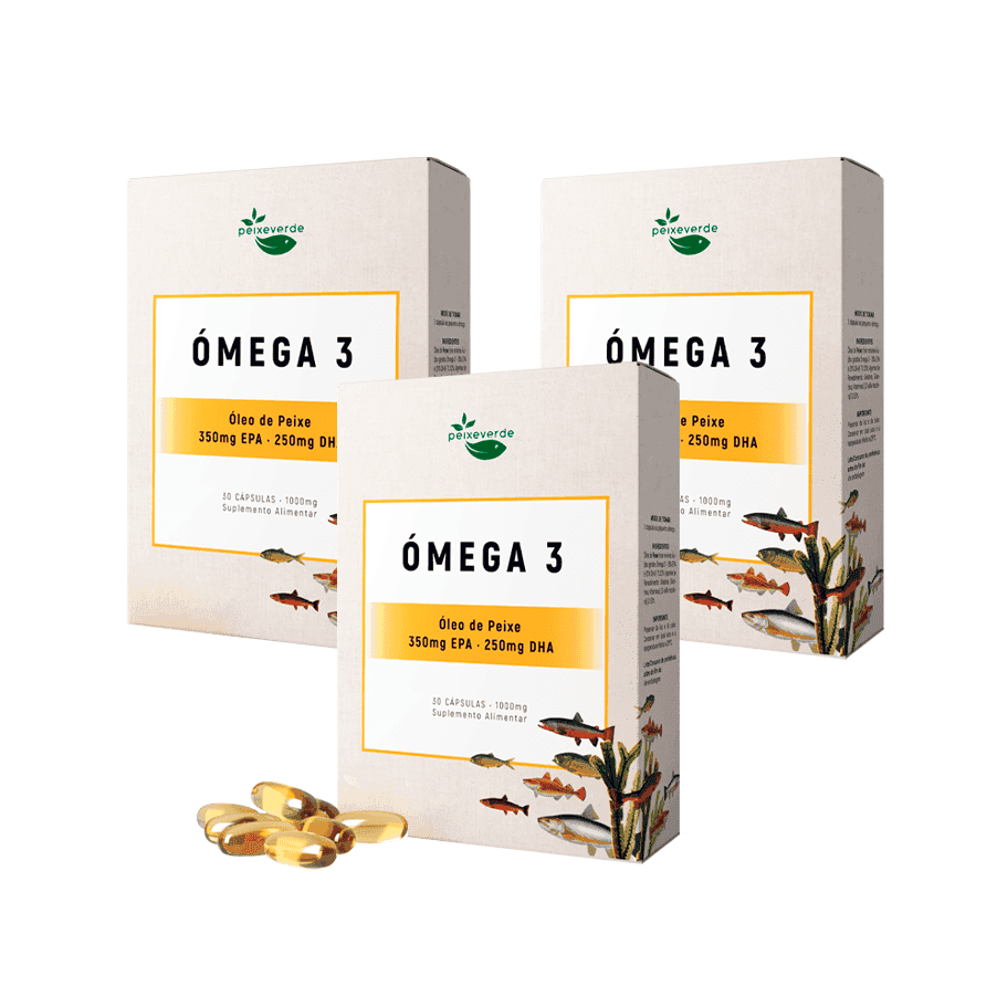 Ómega 3 35/25 Pack 3 x 30 Cápsulas Peixe Verde3x30 cápsulas