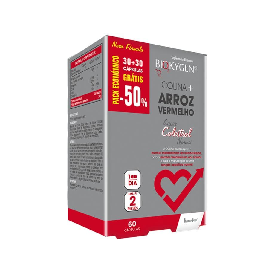 Arroz Vermelho 30+30 Cápsulas Biokygen30 + 30 cápsulas