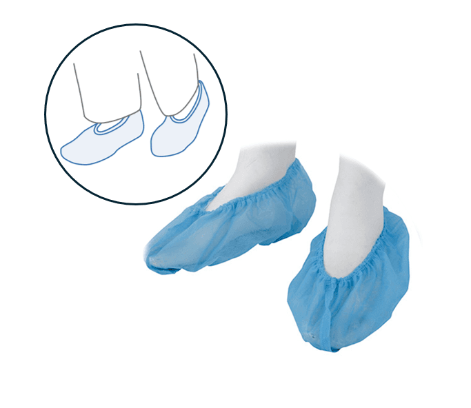 capas para sapatos em pp azul x100