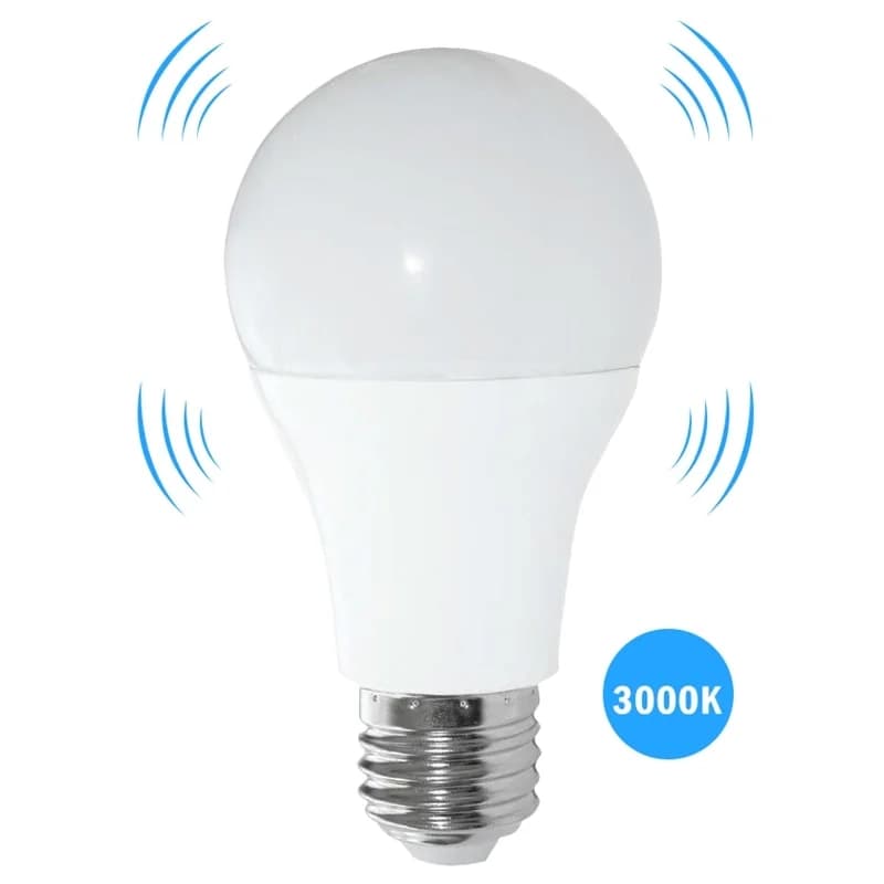 Lâmpada E27 A60 LED C/Sensor Movimento 8w Branco Frio