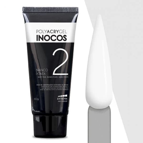 Inocos Polyacrygel em Bisnaga 2 Branco Ponta 60g