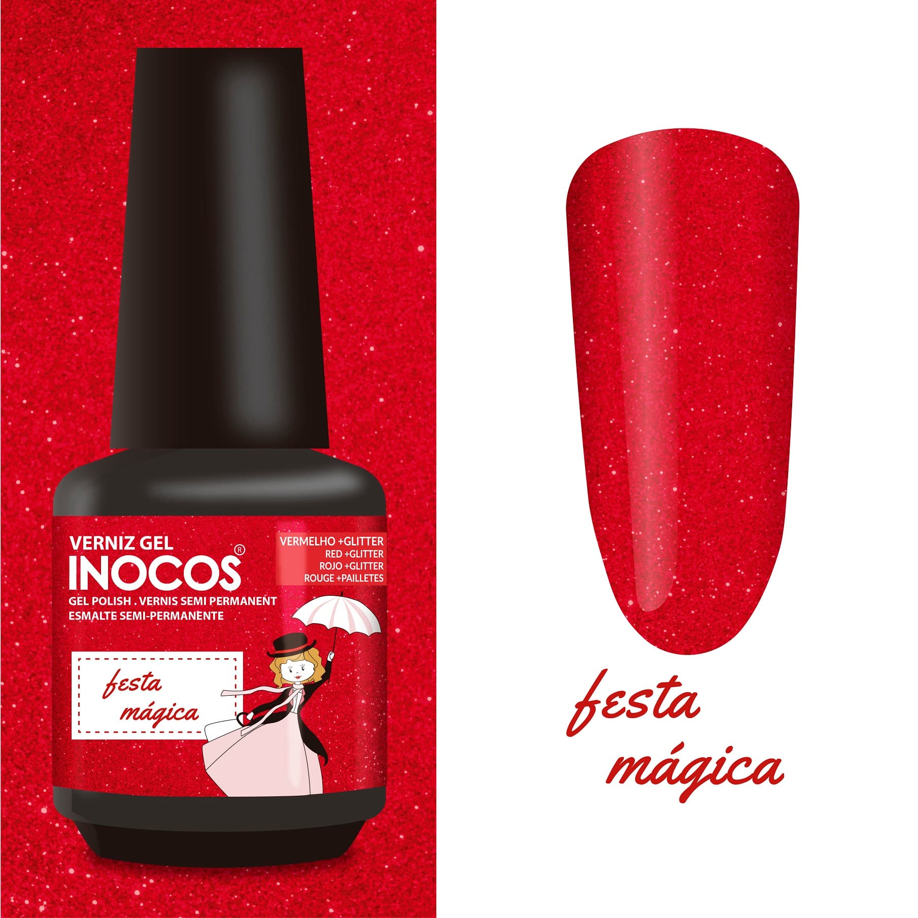 Inocos Verniz Gel Tom Festa Mágica 15ml