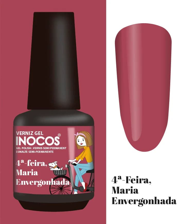 Verniz Gel Inocos – 220 - 4ª-feira, Maria Envergonhada - Rosa Malva