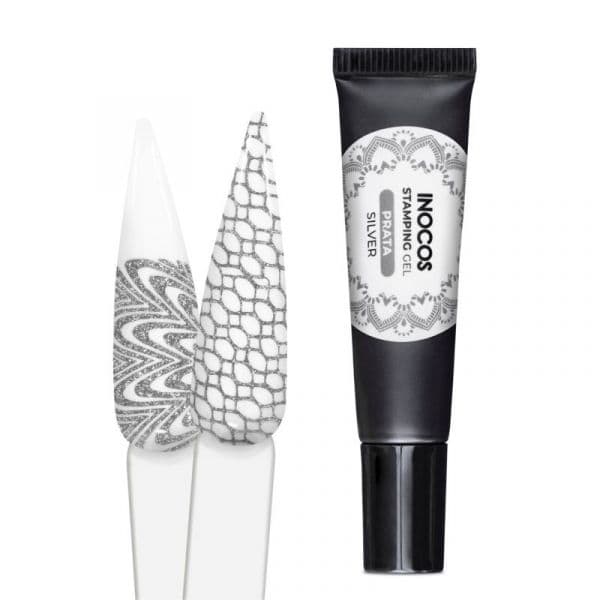 Inocos Stamping Gel Tom 4 Prata 8ml