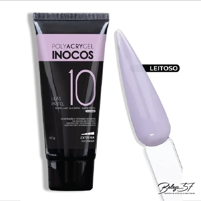 Inocos Polyacrygel em Bisnaga 10 Lilás Pastel 60g