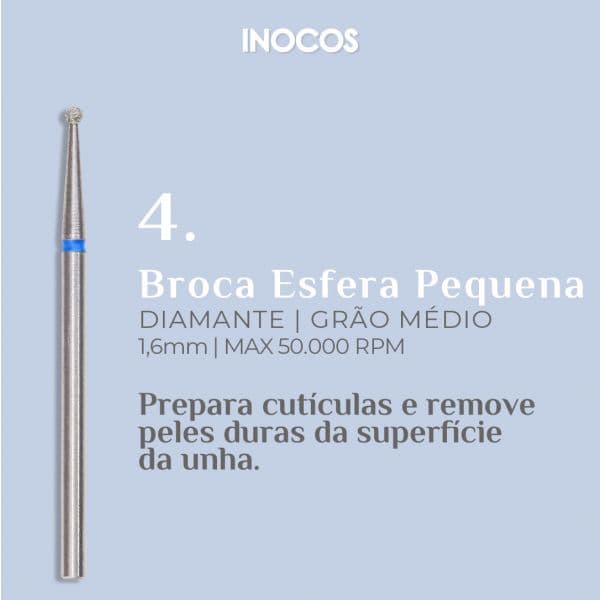 Inocos Broca Esfera Pequena Diamante Gr. Média 4