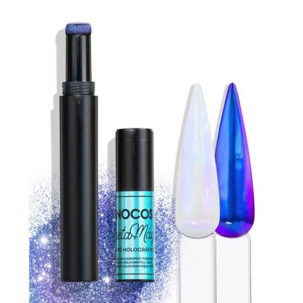 Inocos Caneta Mágica Pó Holográfico Azul