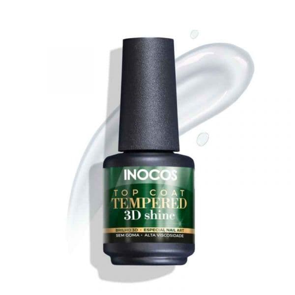 Inocos Verniz Gel Tom Top Tempered 3D Shine 15ml