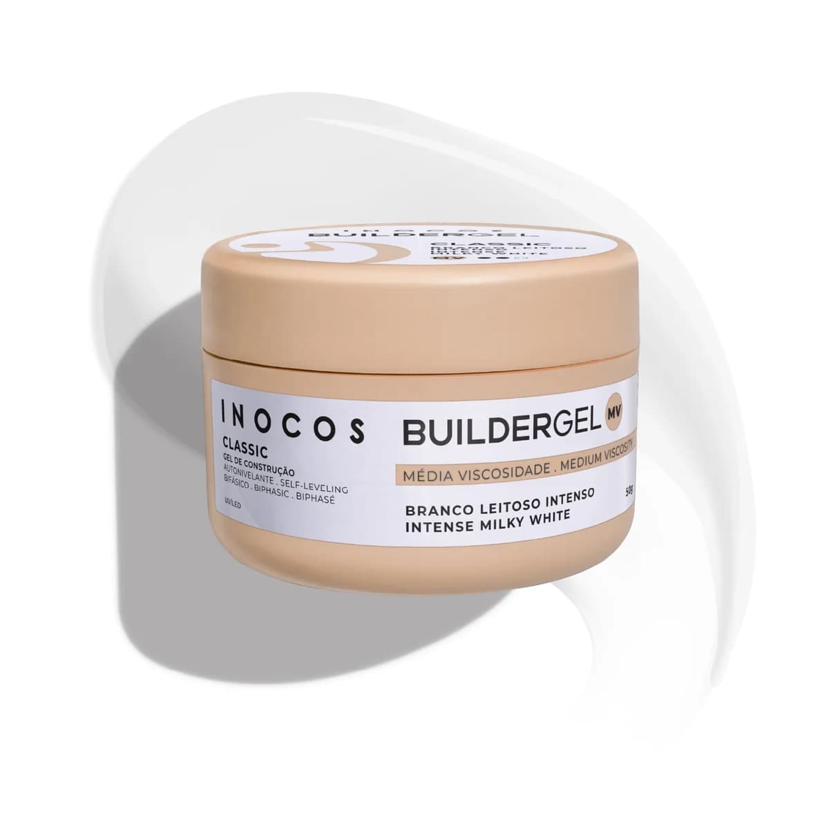 Inocos – Builder Gel Classic Branco Leitoso Intenso MV 50g