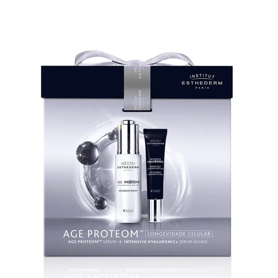 Esthederm Age Proteom Longevidade Celular Age Proteom Sérum 30ml + Intensive Hyaluronic Sérum Olhos 15ml Coffret