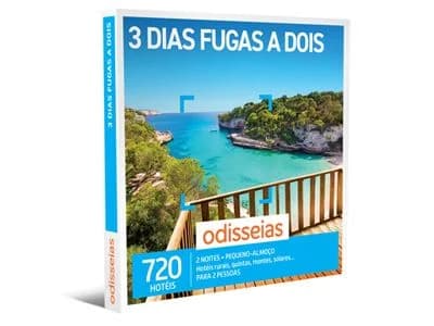 Pack Presente Odisseias - 3 Dias Fugas a Dois | Experiência 2 Noites | Pequeno-Almoço | 2 Pessoas