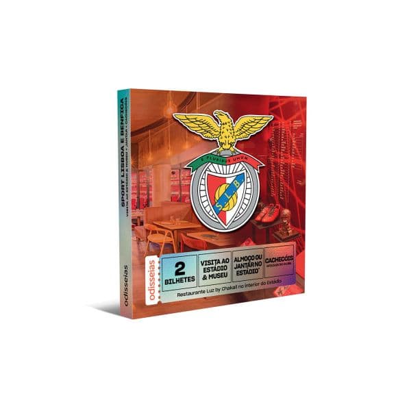 Odisseias Sport Lisboa e Benfica | Tour Estádio e Museu + Cachecóis + Cheque 25EUR Luz by Chakall