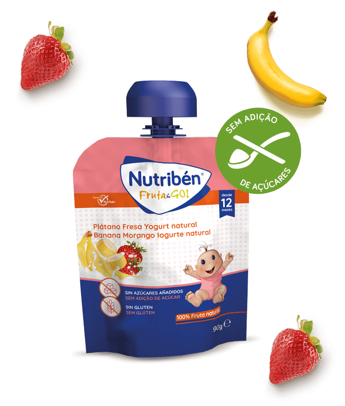 Nutriben Fruta&Go Banana, Morango e Iogurte Natural 90g