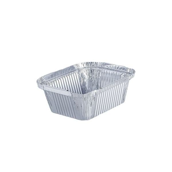 Embalagem Alimentar Alumínio 450ml Retangular C/tampa 100 Un.