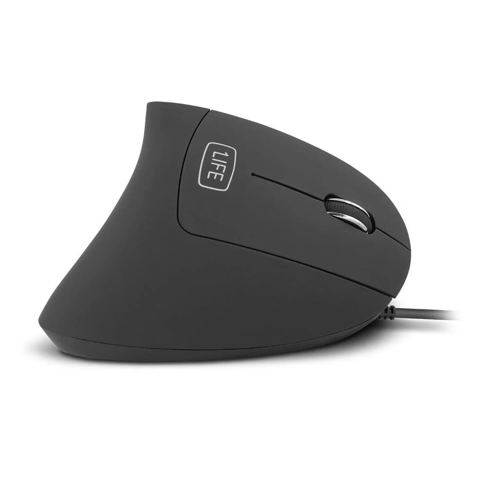 1Life Mouse Ergonómico Vertical Black - 1IFEMERGO
