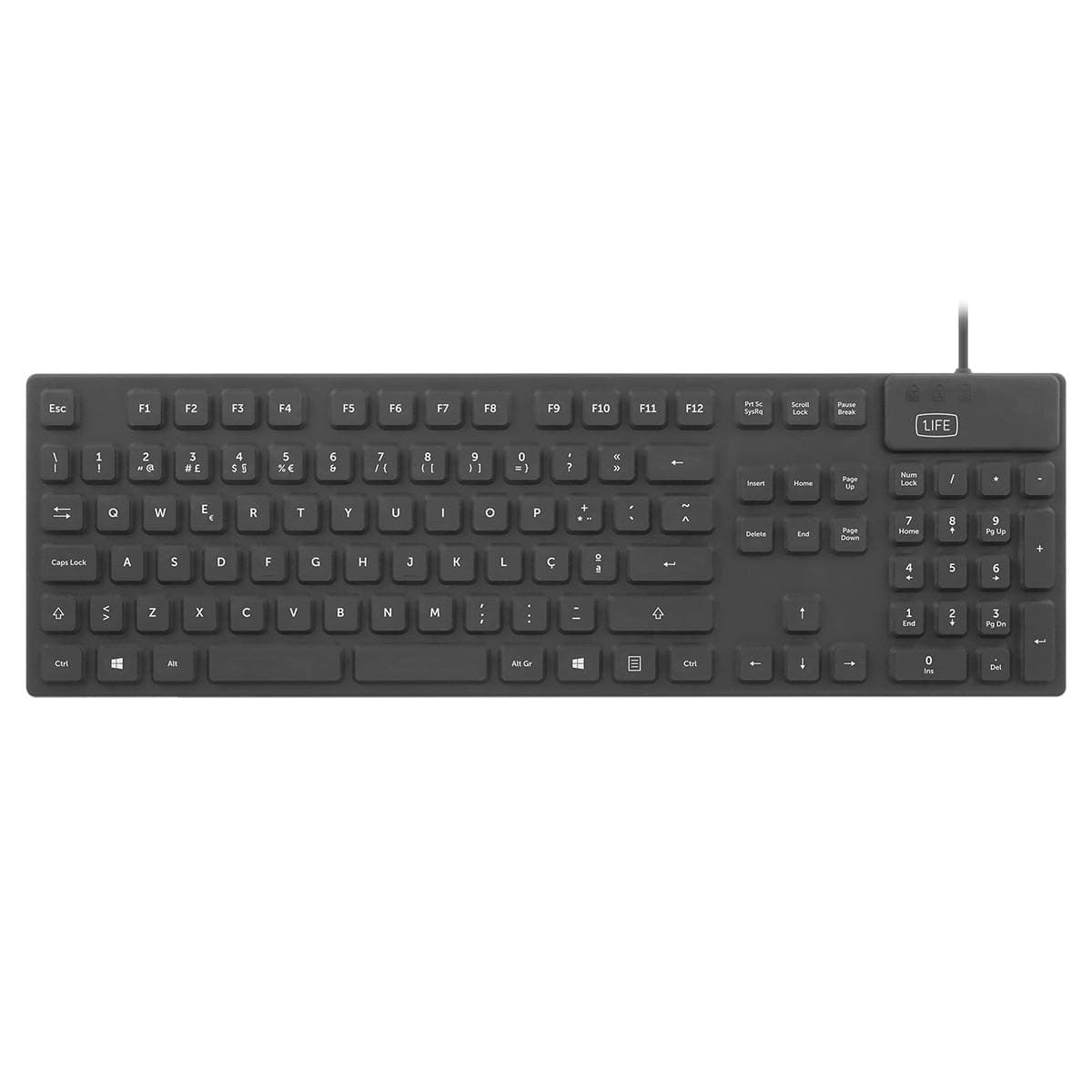 Teclado 1Life Keyboard Silicone Cleanboard PT Black