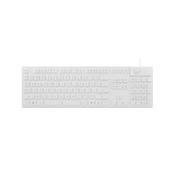 Teclado 1Life Keyboard Silicone Cleanboard PT White